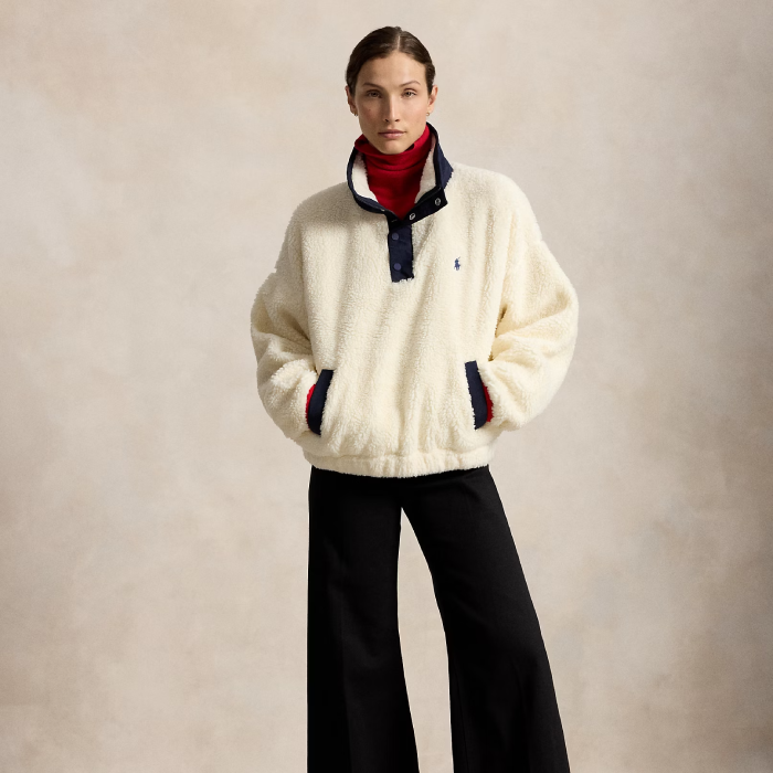 Bear High Pile Fleece Funnelneck