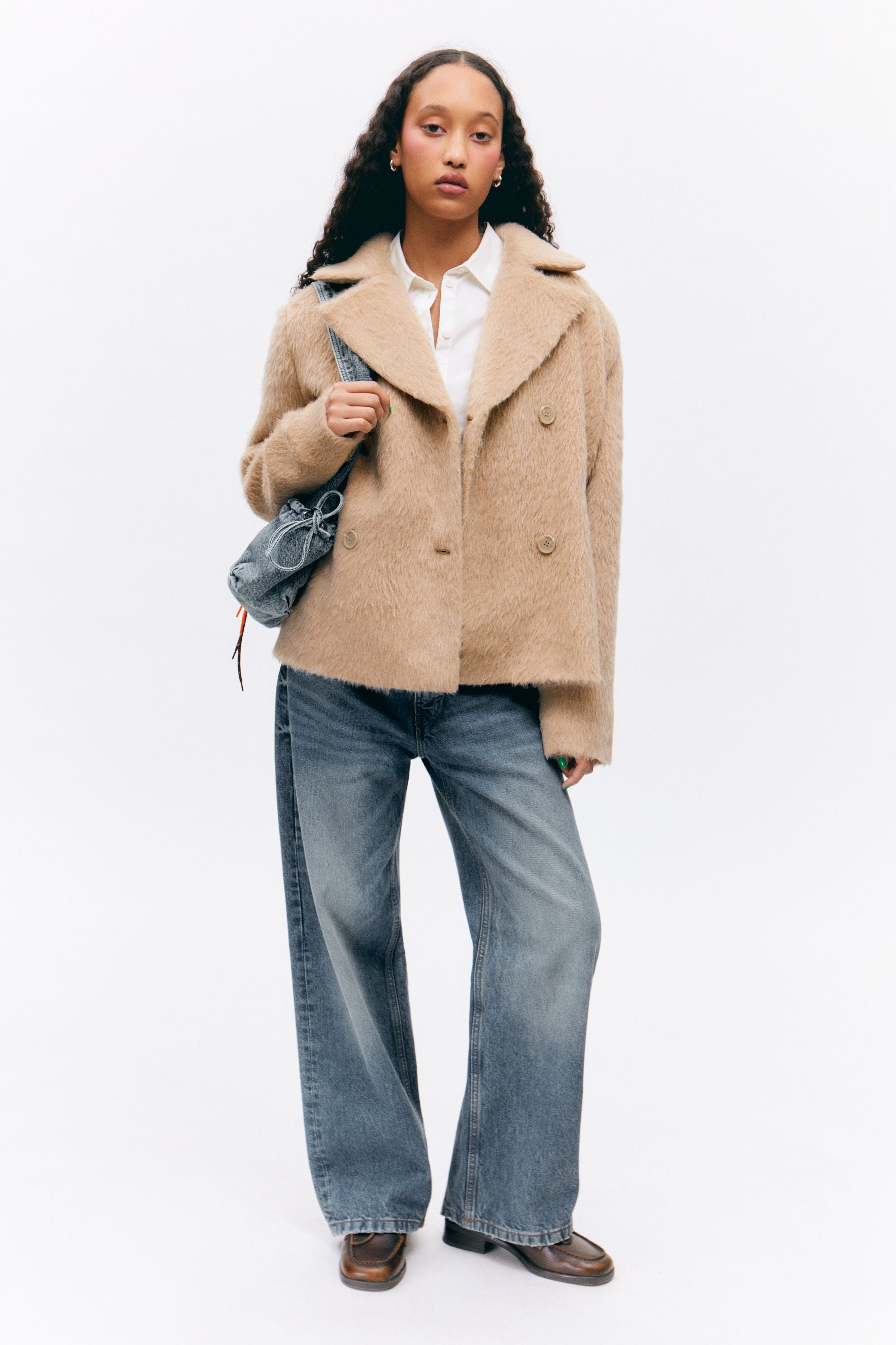 Double-Breasted Knit Jacket
