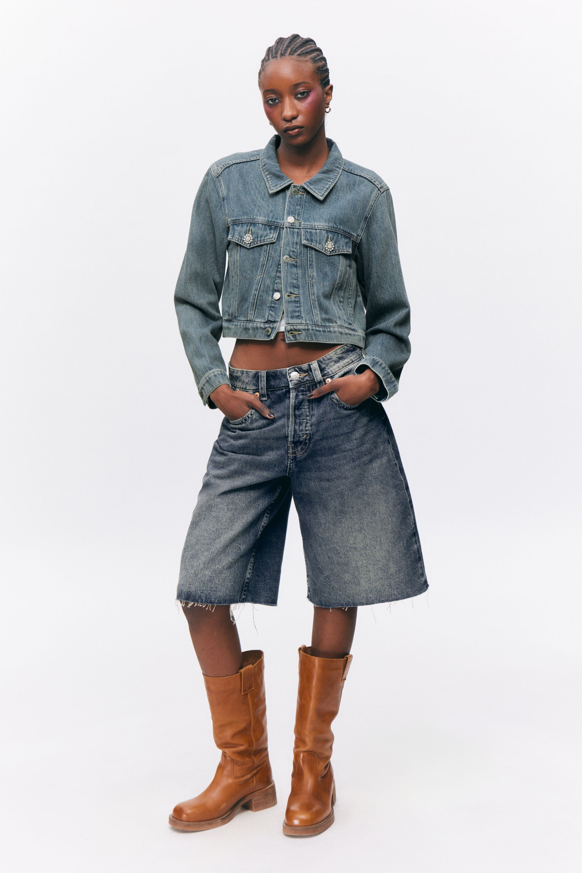 Cropped Denim Jacket