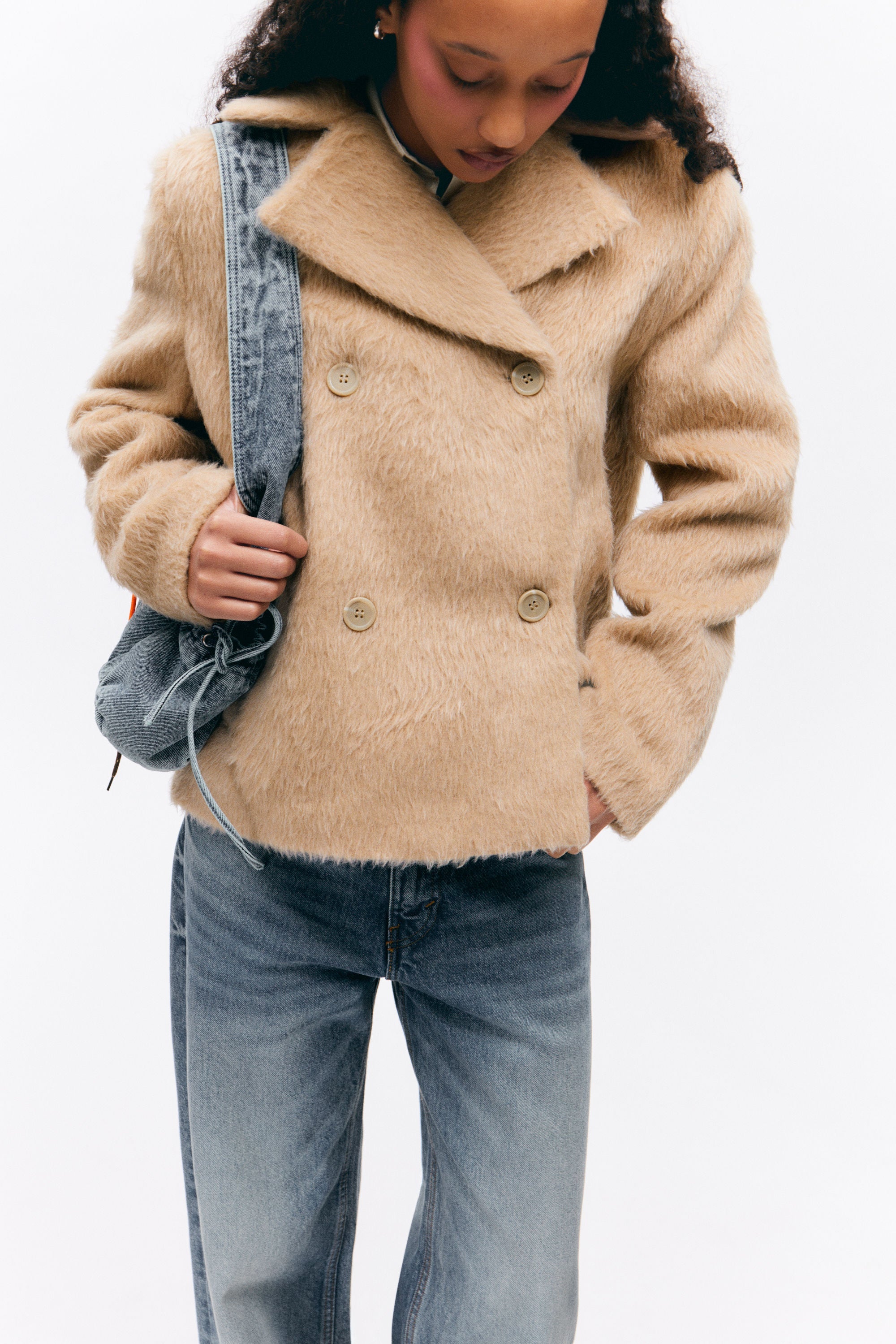 Double-Breasted Knit Jacket