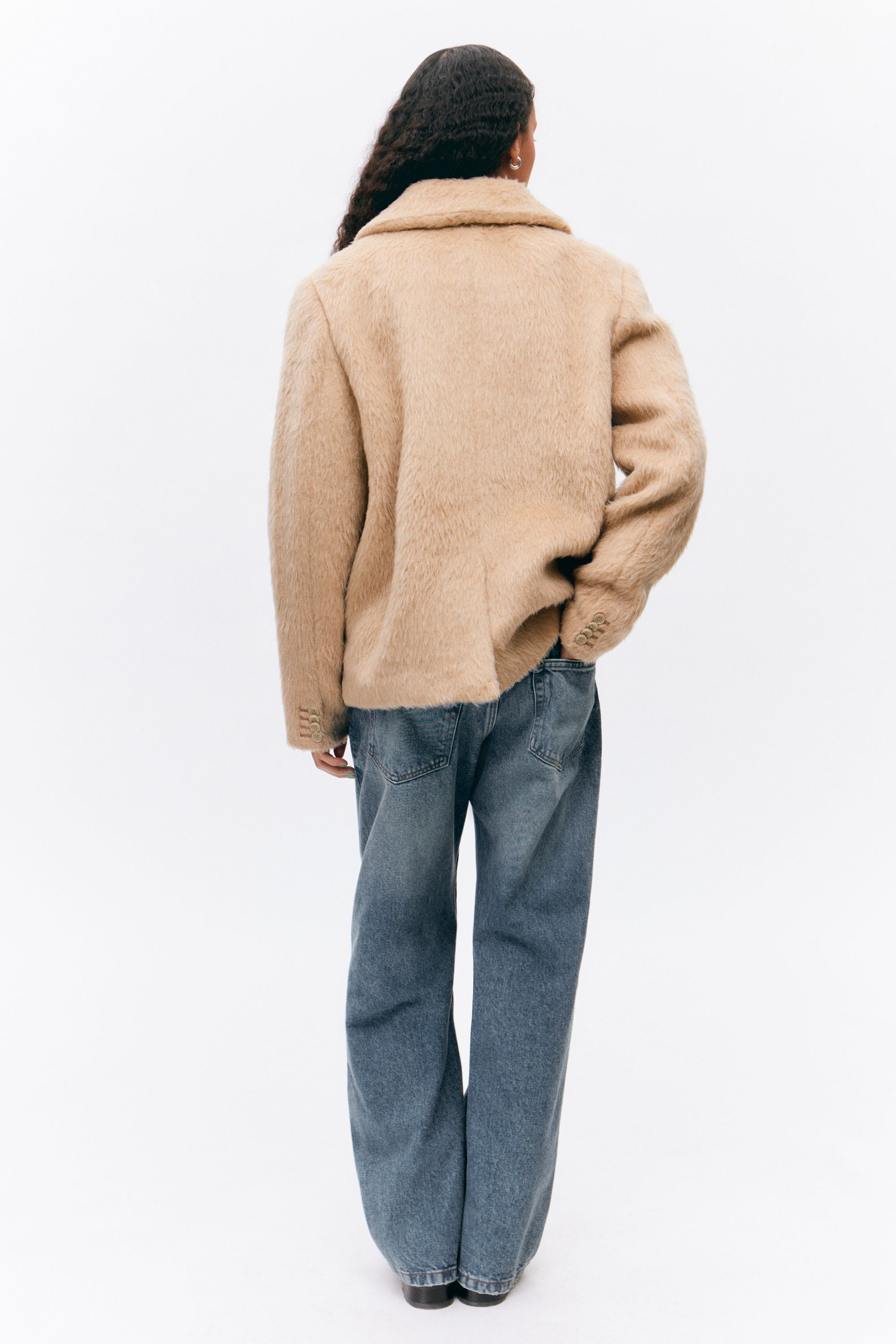 Double-Breasted Knit Jacket